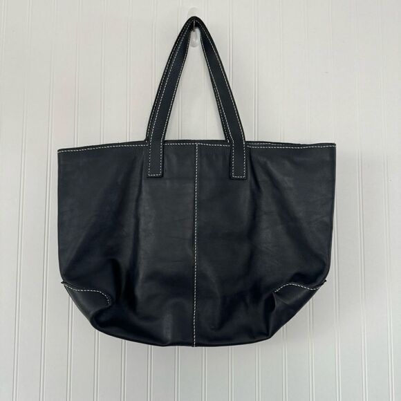 KRIS Designs Handmade Large Navy Leather Tote India - Picture 8 of 16
